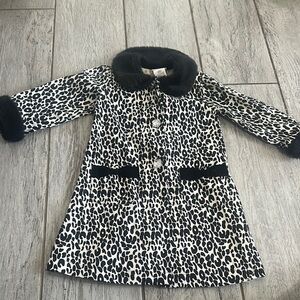 Blueberi Boulevard Cruella Costume Dalmation Kids Coat with Black Accents Size 4